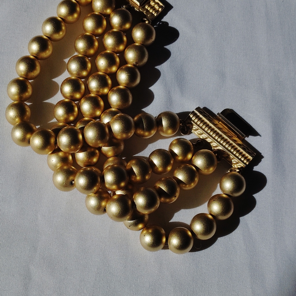 Source Unknown Gold Multi-Strand Bracelet - image 2